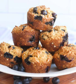 Muffins za blueberry na shayiri