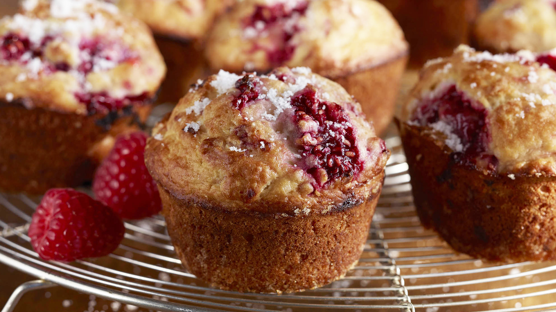 Muffins za kiazisukari na raspberry | Jarida la Mapishi