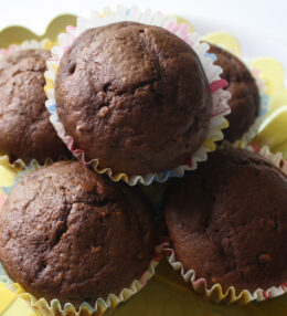 Muffins za peasi na chocolate
