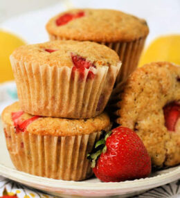 Muffins za strawberry na chia